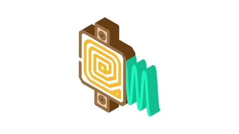 Rf technology electronics isometric icon animation Stock Footage 327290550