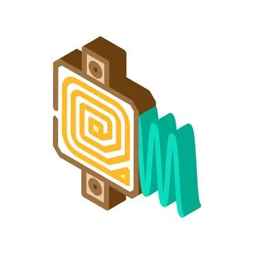 Rf technology electronics isometric icon vector illustration Stockillustratie