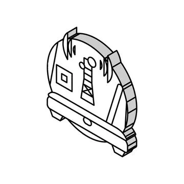 Rf technology electronics isometric icon vector illustration Illustrazione stock