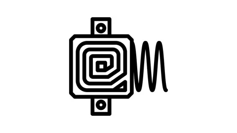 Rf technology electronics line icon animation Stock Footage 326760838