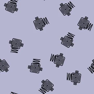 Rf technology electronics line vector seamless pattern Stock Illustration