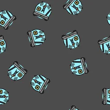 Rf technology electronics vector seamless pattern Stock Illustration