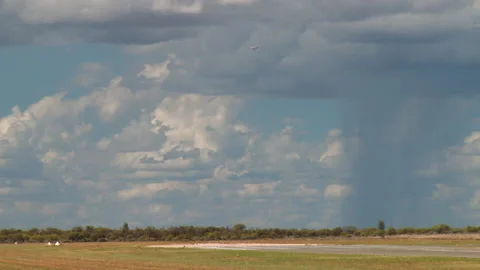 RFDS airplane aircraft plane small, tiny, very distant in stormy sky Stock Footage 140449147