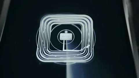 RFID Antenna Coil Technical Diagram - Detailed Interface View Stock Footage 336402628