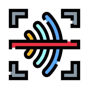 Rfid scanning identifying wireless electronic tag illustration 스톡 일러스트