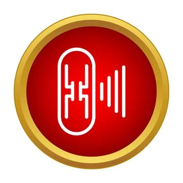 Rfid sensor transmitting radio waves for identification Illustrazione stock
