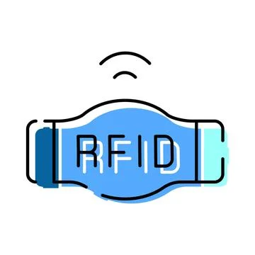 Rfid smart band providing wireless identification and tracking 스톡 일러스트