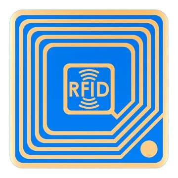RFID Tag, 3D rendering Illustrazione stock