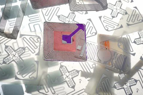 Rfid tags close up 写真素材