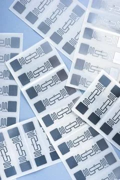 Rfid tags close up Foto stock