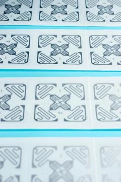 Rfid tags close up Foto stock