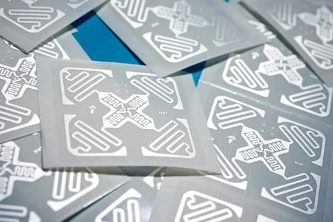 Rfid tags close up Stock Photos