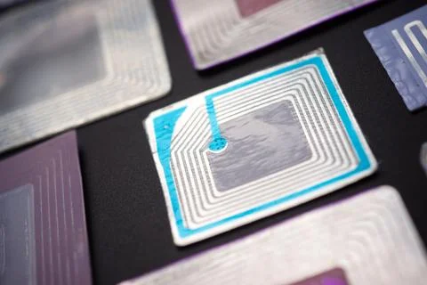 Rfid tags view Foto stock