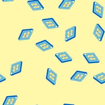 Rfid tracking autonomous delivery isometric icon seamless pattern Illustrazione stock