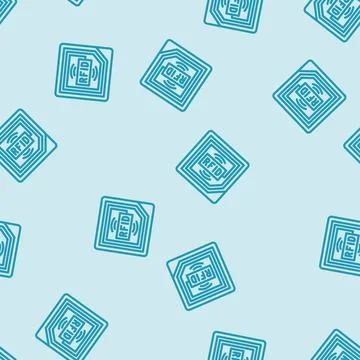 Rfid tracking autonomous delivery line vector seamless pattern Stock Illustration