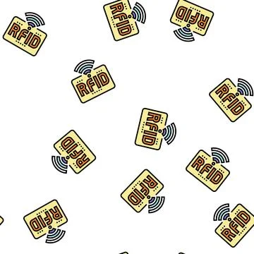 Rfid wireless sign vector seamless pattern イラスト素材