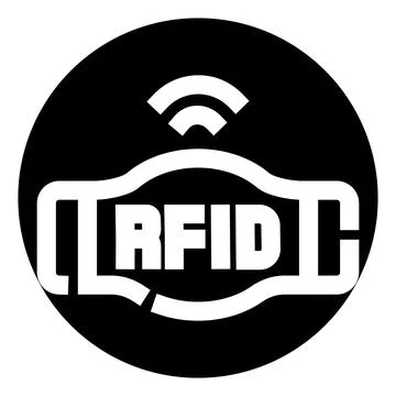 Rfid wireless signal identification technology concept icon 스톡 일러스트