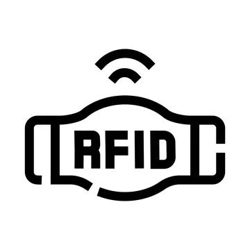 Rfid wireless signal technology for modern identification systems Stock Illustration