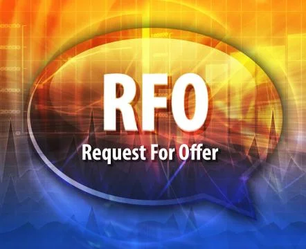 RFO acronym word speech bubble illustration Stock Illustration