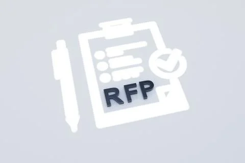 RFP concept text sunlight 3D illustration Stock Illustration