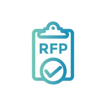 RFP Icon - request for proposal concept / idea 스톡 일러스트