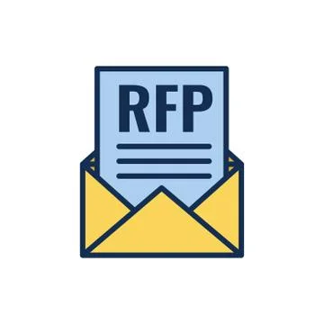 RFP Icon - request for proposal concept / idea 스톡 일러스트