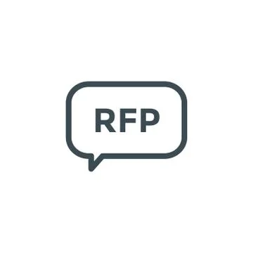 RFP Icon - request for proposal concept / idea Illustrazione stock