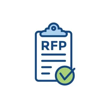 RFP Icon - request for proposal concept / idea Illustrazione stock