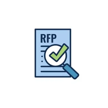 RFP Icon - request for proposal concept / idea 스톡 일러스트