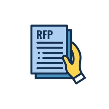RFP Icon - request for proposal concept / idea 스톡 일러스트