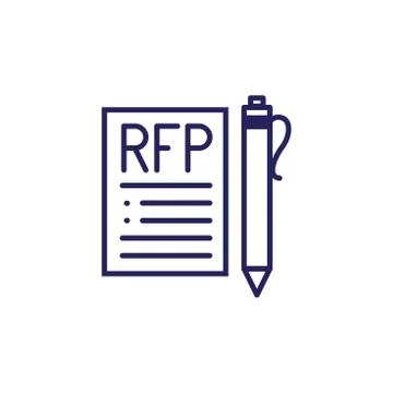 RFP Icon - request for proposal concept / idea 스톡 일러스트