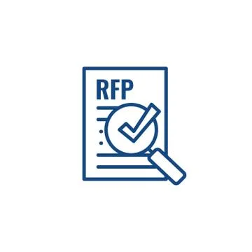 RFP Icon - request for proposal concept / idea 스톡 일러스트