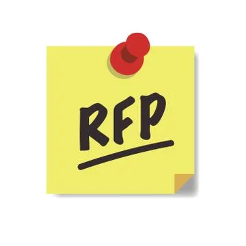 RFP Icon - request for proposal concept / idea 스톡 일러스트