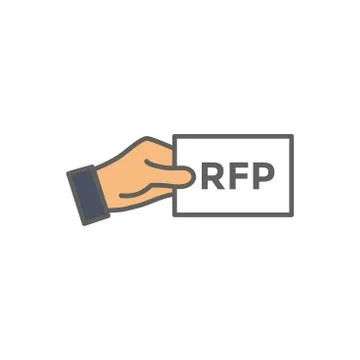 RFP Icon - request for proposal concept / idea Illustrazione stock