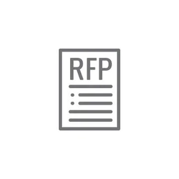 RFP Icon - request for proposal concept / idea Stock Illustration