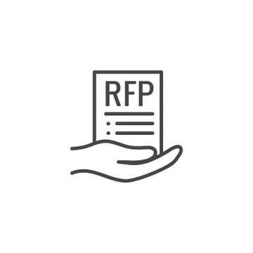 RFP Icon - request for proposal concept / idea Illustrazione stock