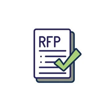RFP Icon - request for proposal concept / idea 스톡 일러스트