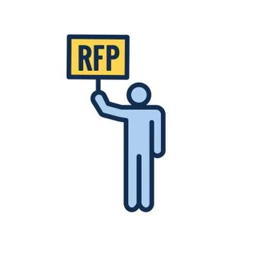 RFP Icon - request for proposal concept / idea Illustrazione stock