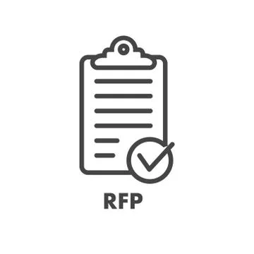 RFP Icon - request for proposal concept / idea Stock Illustration