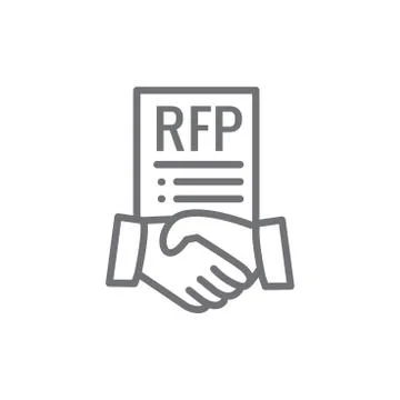 RFP Icon - request for proposal concept / idea Stock Illustration