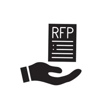 RFP Icon - request for proposal concept / idea 스톡 일러스트