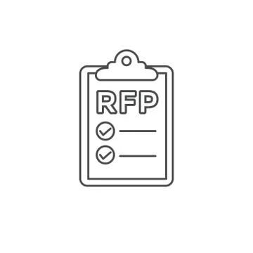 RFP Icon - request for proposal concept / idea 스톡 일러스트