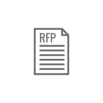 RFP Icon - request for proposal concept / idea Stock Illustration