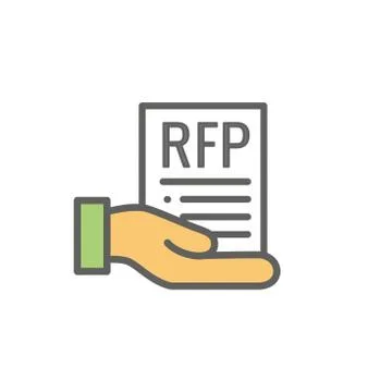 RFP Icon - request for proposal concept / idea Stock Illustration