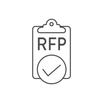 RFP Icon - request for proposal concept / idea 스톡 일러스트