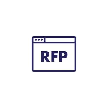 RFP Icon - request for proposal concept / idea Stock Illustration