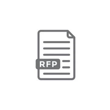 RFP Icon - request for proposal concept / idea 스톡 일러스트