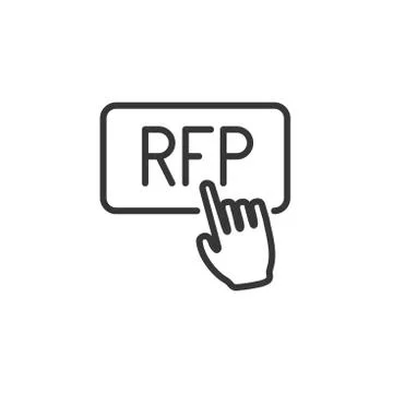 RFP Icon - request for proposal concept / idea 스톡 일러스트