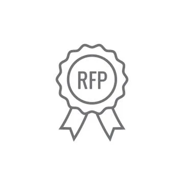 RFP Icon - request for proposal concept / idea 스톡 일러스트