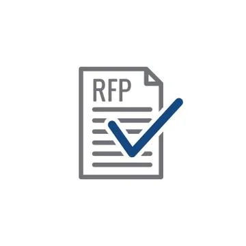 RFP Icon - request for proposal concept / idea 스톡 일러스트